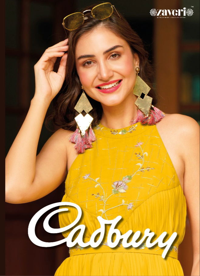 Zaveri Cadbury Stylish Party Wear Wholesale Designer Kurtis